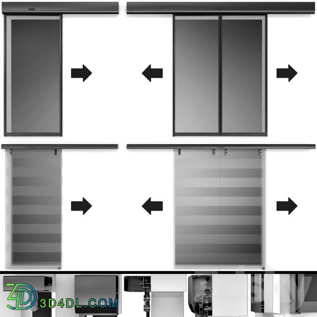 Automatic Sliding Metal Glass Doors