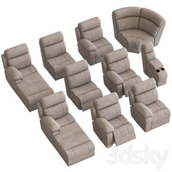 Modular Sofa with Foot lift 