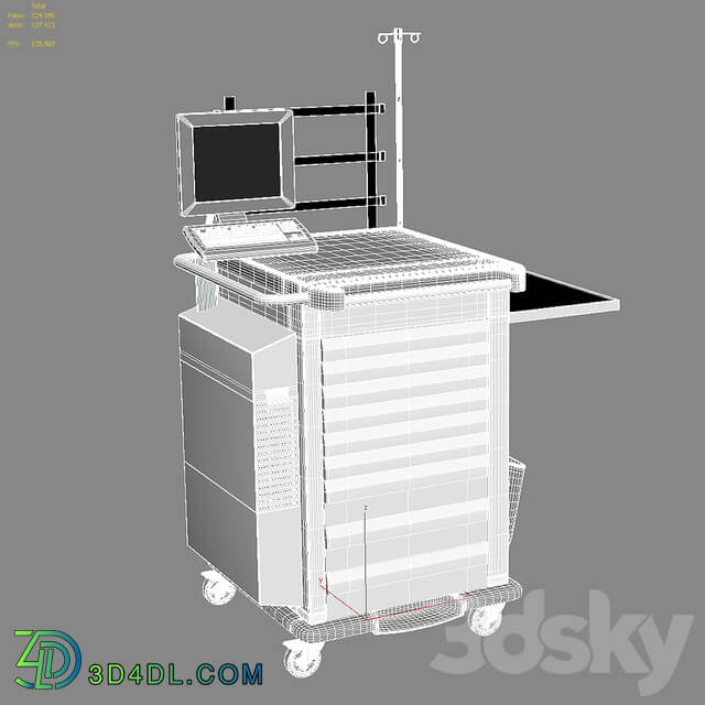 Anesthetic trolley 3D Models