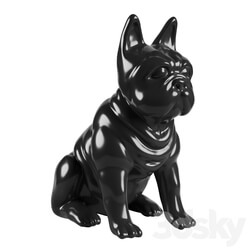 Garda Decor Figurine Black Bulldog D3232 