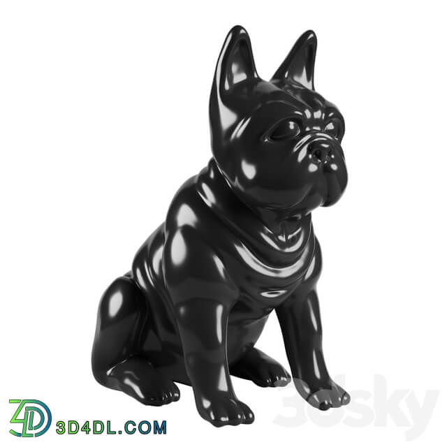 Garda Decor Figurine Black Bulldog D3232