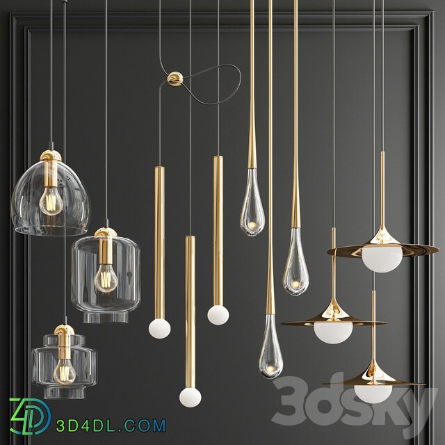 Four Hanging Lights 52 Exclusive Pendant light 3D Models