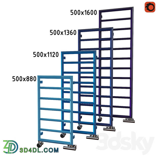 Heated towel rail Terma Diamond 500