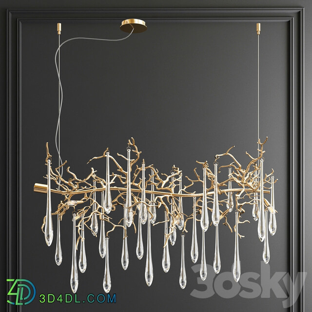 Aqua Horizontal Chandelier by Serip Lighting Pendant light 3D Models