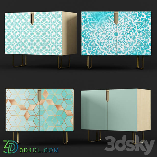 Nightstand set 02 | Blue art | Society6