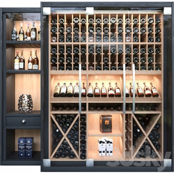 Wine shop. Wine alcohol 3D Models 