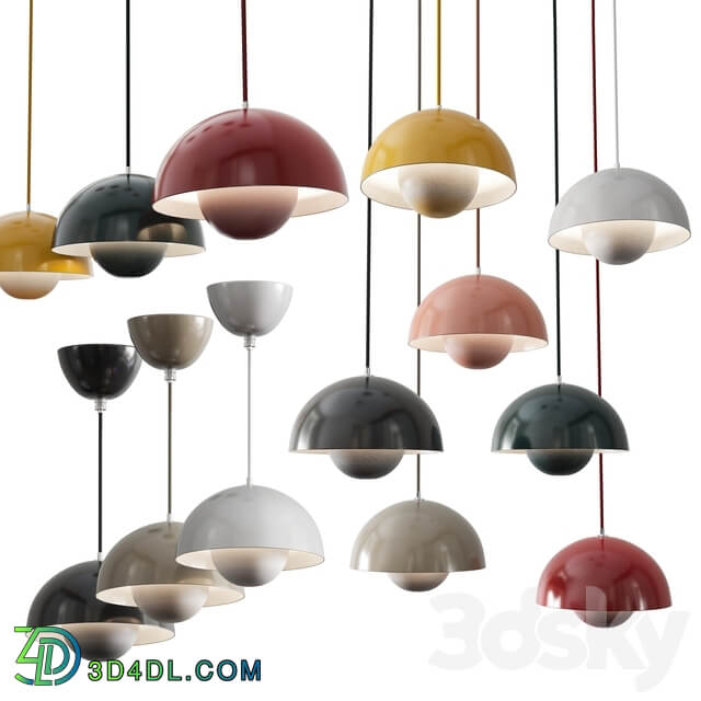 FlowerPot VP1 pendant BY VERNER PANTON Pendant light 3D Models