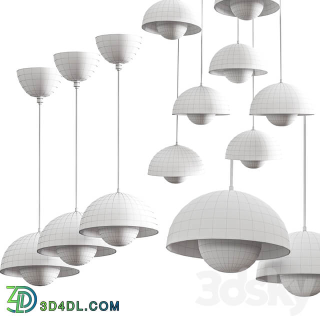 FlowerPot VP1 pendant BY VERNER PANTON Pendant light 3D Models