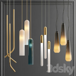 Collection hanging lightings Pendant light 3D Models 