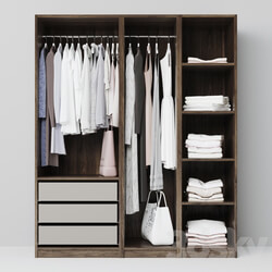 Wardrobe Display cabinets wardrobe with clothes 