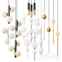 Modern Style Lighting Set 3 Lampatron Delightfull Lee broom Pendant light 3D Models 