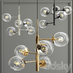 5 Globe Pendant Light lean lake Pendant light 3D Models 