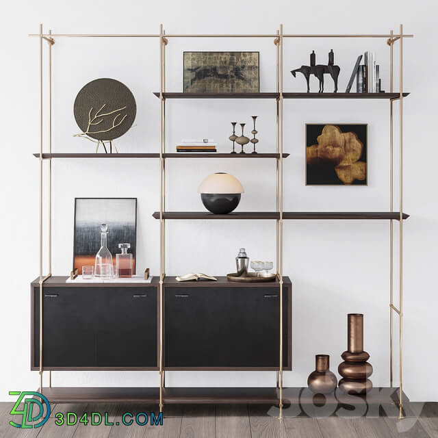 Amuneal 3 Bay Collector s Shelving Unit 3D Models