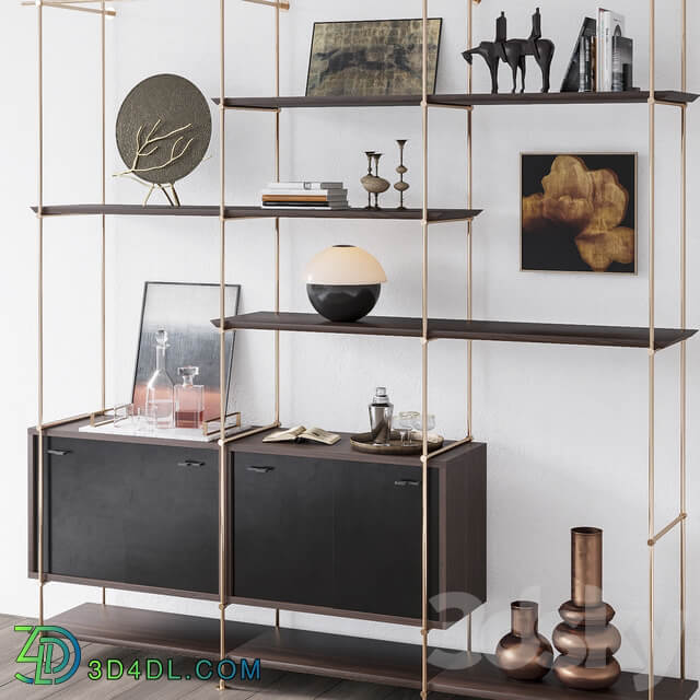 Amuneal 3 Bay Collector s Shelving Unit 3D Models