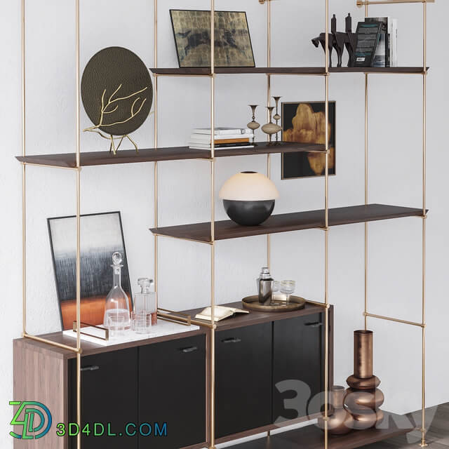 Amuneal 3 Bay Collector s Shelving Unit 3D Models