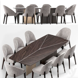 Table Chair Dining Set Epsilon Arketipo 