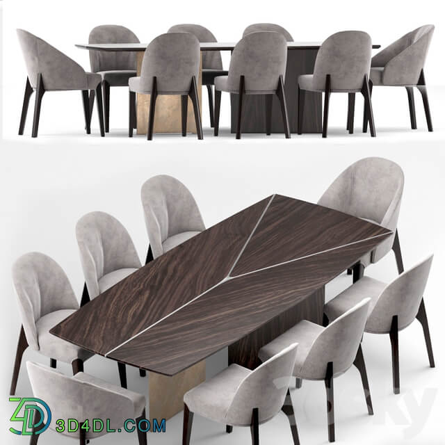 Table Chair Dining Set Epsilon Arketipo