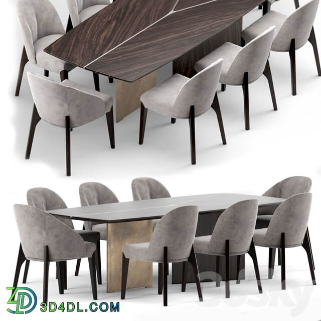 Table Chair Dining Set Epsilon Arketipo