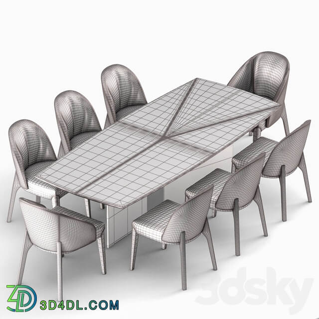 Table Chair Dining Set Epsilon Arketipo