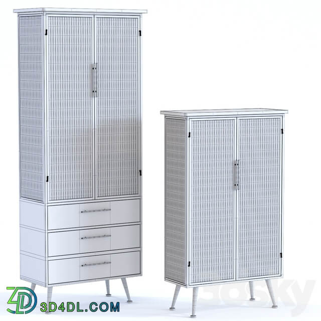 2 Cabinet La gomera 2 doors Wardrobe Display cabinets 3D Models