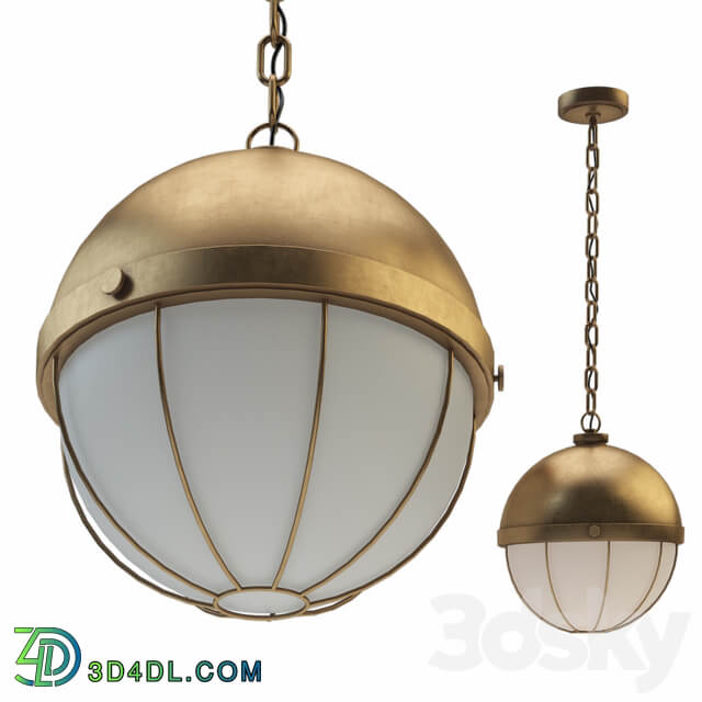 Sumner 1 Light Pendant Aged Brass Pendant light 3D Models