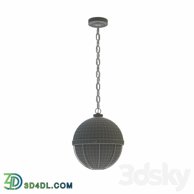 Sumner 1 Light Pendant Aged Brass Pendant light 3D Models