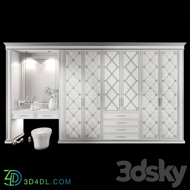 Wardrobe hallway composition set 04 3D Models