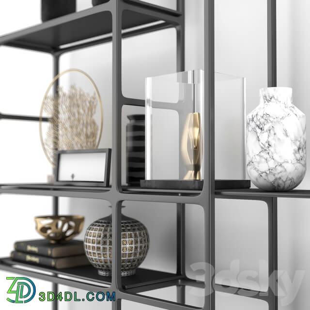 modern dekorative set Rack 3D Models