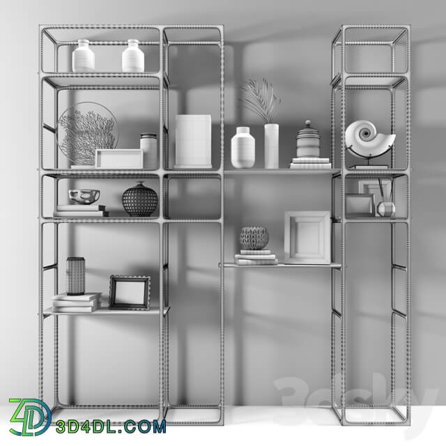 modern dekorative set Rack 3D Models