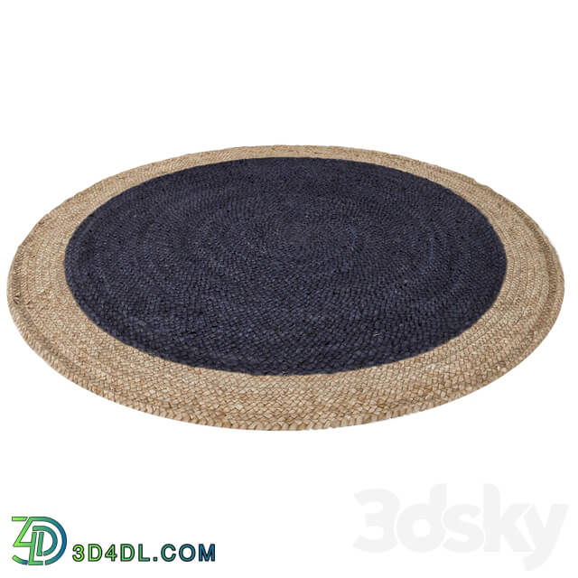 Round jute rug 3D Models