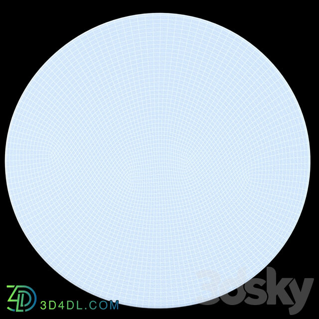 Round jute rug 3D Models