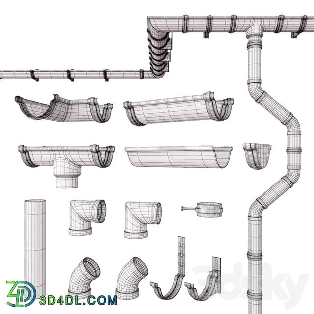 Facade element Gutter system