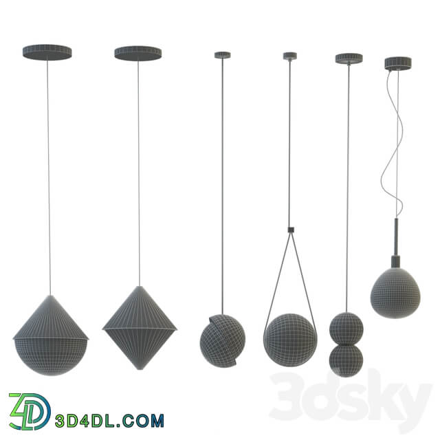 Seth chandelier Lee Broom Guilherme Wentz Lampatron Maytoni two Pendant light 3D Models