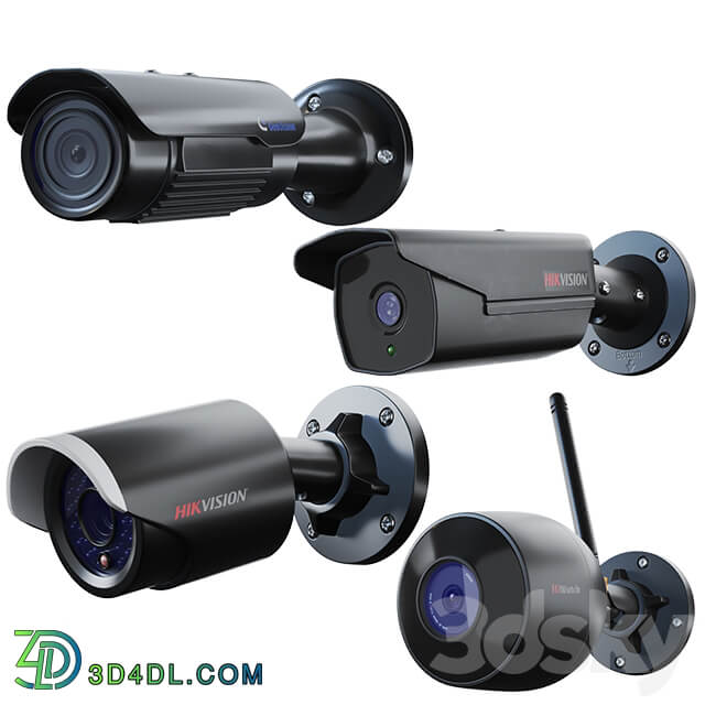 CCTV Cameras hikvision geovision CCTV Pack 01 Miscellaneous 3D Models