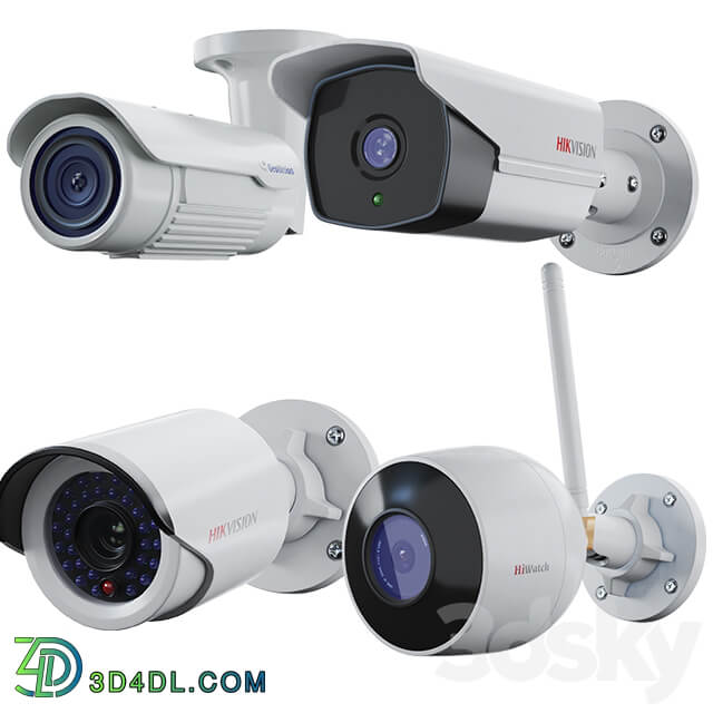 CCTV Cameras hikvision geovision CCTV Pack 01 Miscellaneous 3D Models