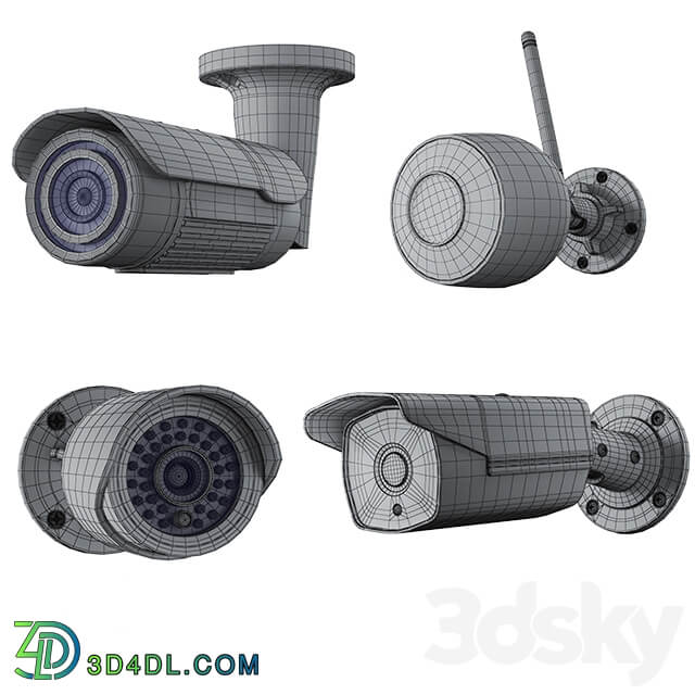 CCTV Cameras hikvision geovision CCTV Pack 01 Miscellaneous 3D Models