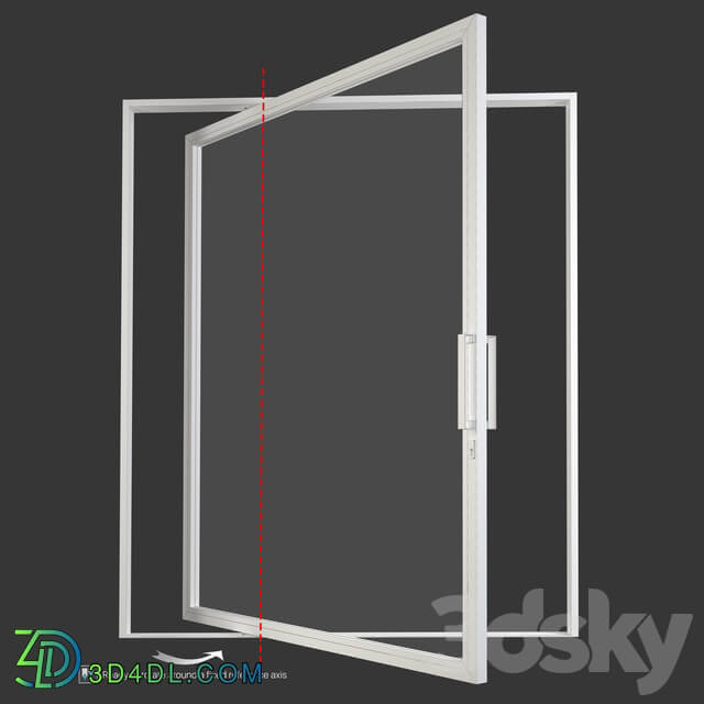 Aluminum pivot door