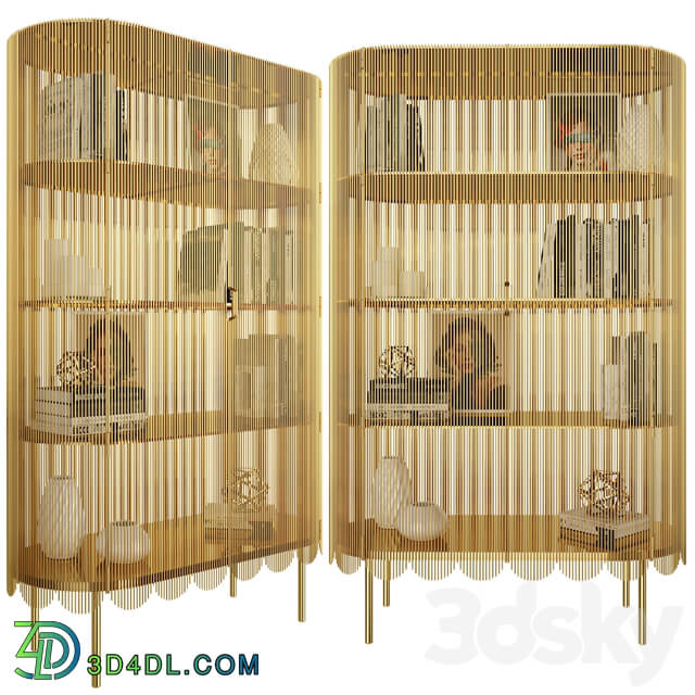 Wardrobe Display cabinets Cabinet Strings Gold Blue Silver Gold by Scarlet Splendour