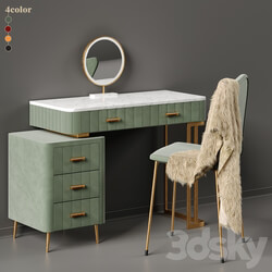 Multi Color Velvet Dressing Table By Saleh 