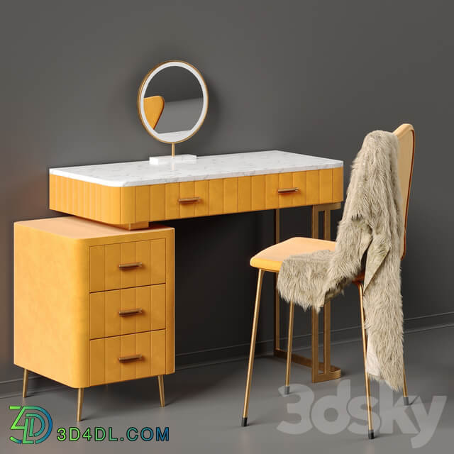 Multi Color Velvet Dressing Table By Saleh