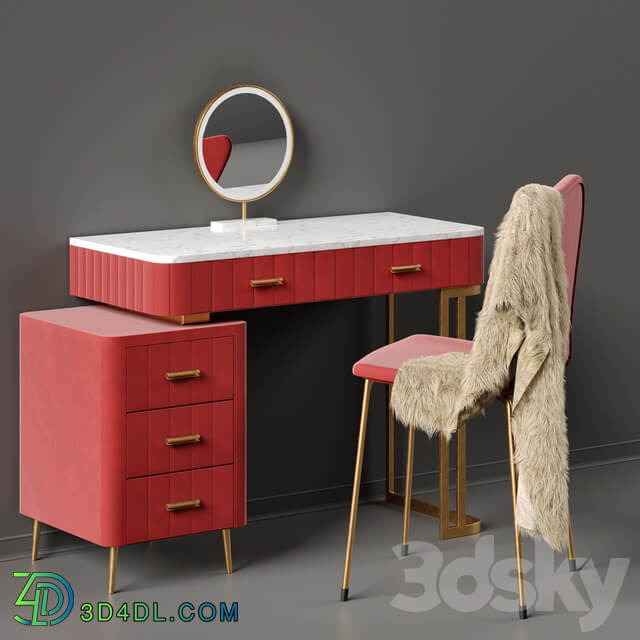 Multi Color Velvet Dressing Table By Saleh