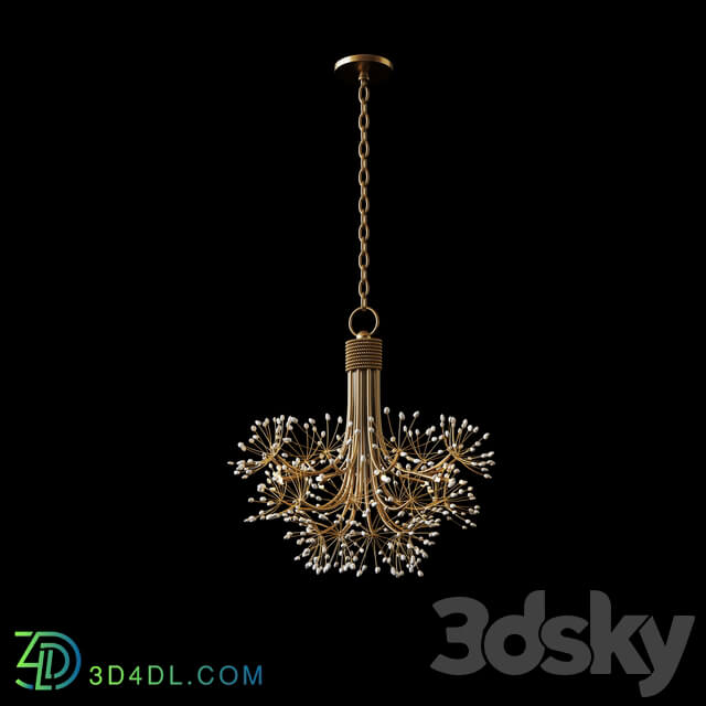 Quartz Nine Light Chandelier Pendant light 3D Models