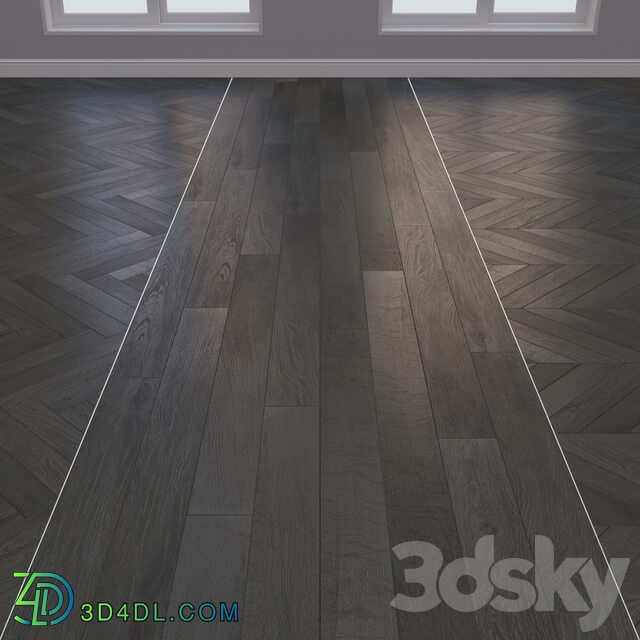 Parquet board Kraft Oak layout Christmas tree chevron and linear 3