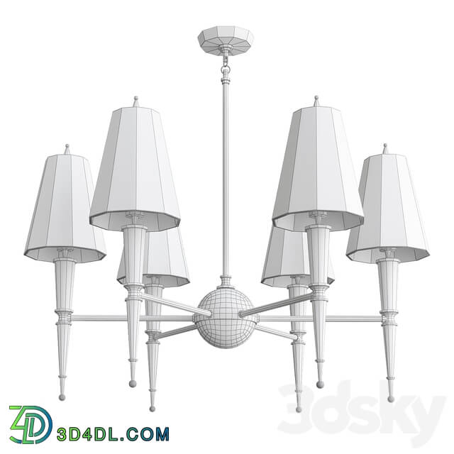 VERSAILLES CHANDELIER WITH PAINTED SHADE Pendant light 3D Models