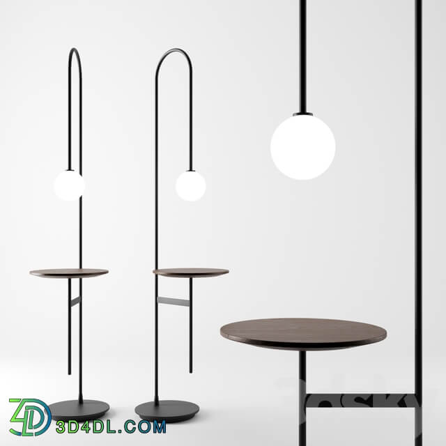 Light with a table by Living Divani