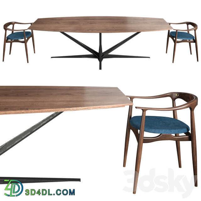 Table Chair ATRA Korsu Agave Dining