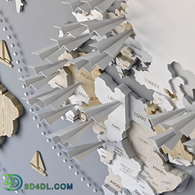 Other decorative objects 3d world map