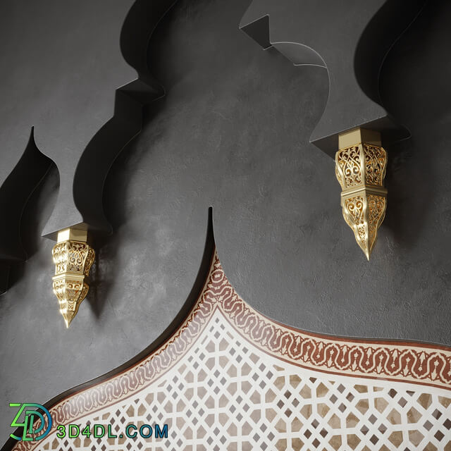 Arabic Fireplace 3D model