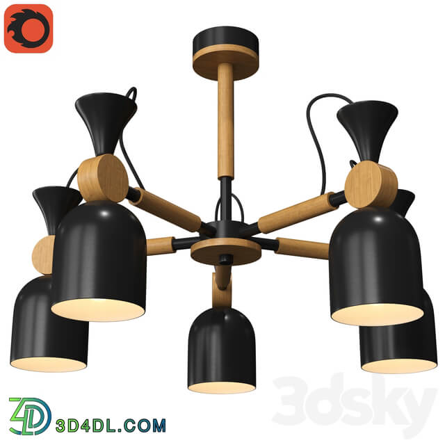 Chandelier 60055 Monte Collection by NB Light Pendant light 3D Models