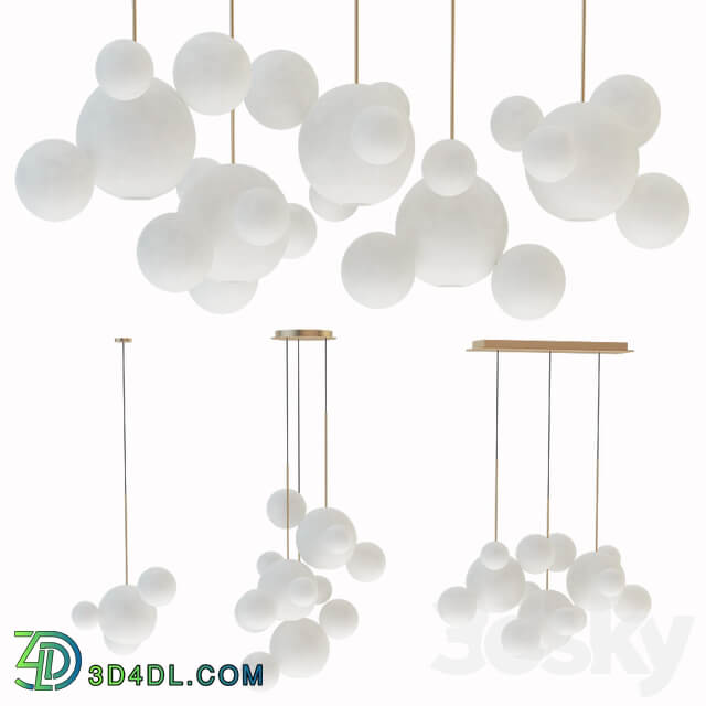 Giopato coombes chandelier milk set Pendant light 3D Models